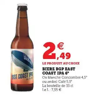 Super U Biere BGP East Coast Ipa 6* offre