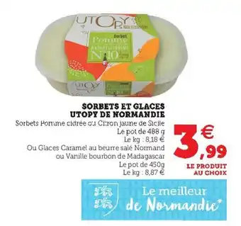 Super U Sorbets Et Glaces Utopy De Normandie offre