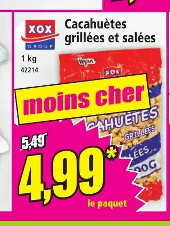 Norma XOX Cacahuètes grillées et salées offre