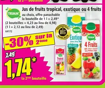 Norma TRIMM Jus de fruits tropical, exotique ou 4 fruits offre