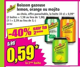Norma SCHWEPPES Boisson gazeuse lemon, orange ou mojito offre