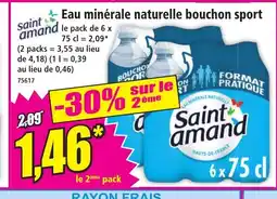 Norma SAINT AMAND Eau minérale naturelle bouchon sport offre