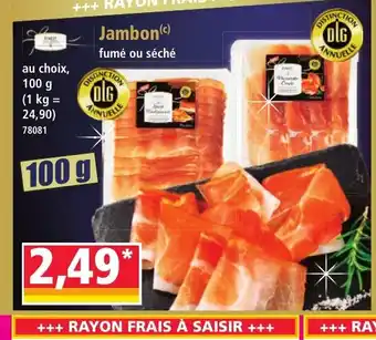 Norma Jambon fumé ou séché offre
