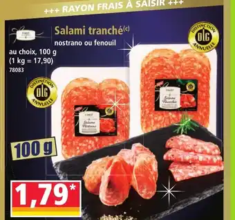 Norma Salami tranché offre