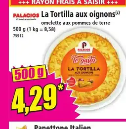 Norma PALACIOS La Tortilla aux oignons offre