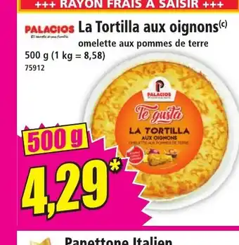 Norma PALACIOS La Tortilla aux oignons offre