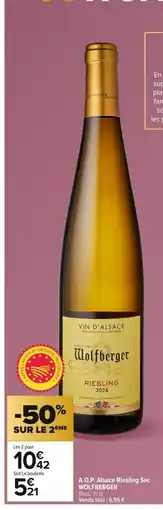 Carrefour WOLFBERGER A.O.P. Alsace Riesling Sec offre