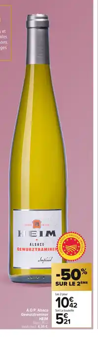 Carrefour HEIM A.O.P. Alsace Gewurztraminer offre