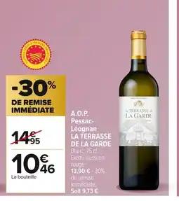 Carrefour LA TERRASSE DE LA GARDE A.O.P. Pessac- Léognan offre