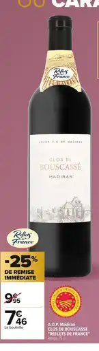 Carrefour CLOS DE BOUSCASSÉ A.O.P. Madiran offre