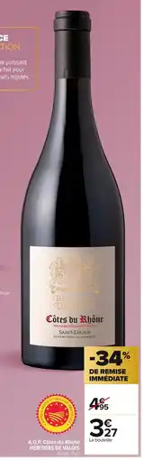 Carrefour HÉRITIERS DE VALOIS A.O.P. Côtes-du-Rhône offre