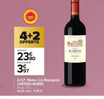Carrefour CHÂTEAU MAREIL A.O.P. Médoc Cru Bourgeois offre