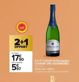 Carrefour COUVENT DES VISITANDINES A.O.P. Crémant de Bourgogne offre