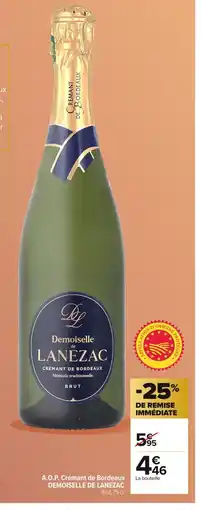 Carrefour DEMOISELLE DE LANEZAC A.O.P. Crémant de Bordeaux offre