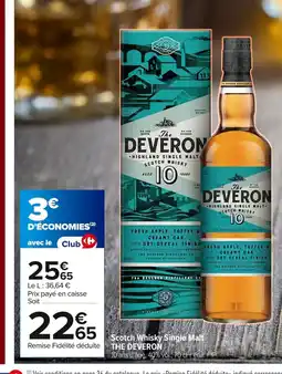 Carrefour THE DEVERON Scotch Whisky Single Malt offre
