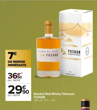 Carrefour YUSHAN Blended Malt Whisky Taïwanais offre