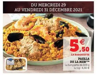 Super U Paella De La Mer offre
