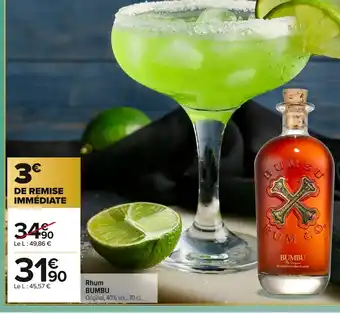 Carrefour BUMBU Rhum offre