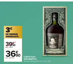 Carrefour DIPLOMATICO Coffret rhum offre
