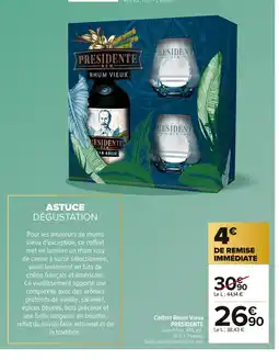 Carrefour PRESIDENTE Coffret Rhum Vieux offre