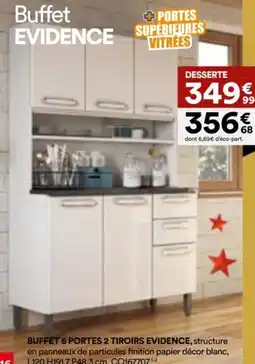 BUT Buffet 6 portes 2 tiroirs evidence offre