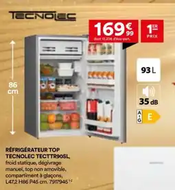 BUT Réfrigérateur top tecnolec tecttr90sl, offre