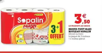 Super U Essuie-Tout Maxi Rouleau Sopalin offre