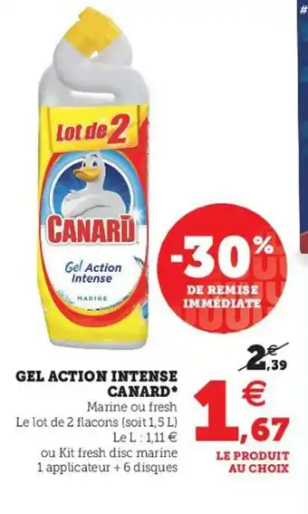 Super U Gel Action Canard offre