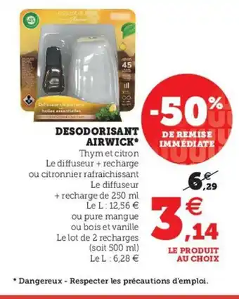 Super U Desodorisant AirWick* offre