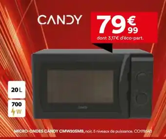 BUT Micro-ondes candy cmw20smb offre
