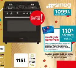 BUT Piano de cuisson smeg cx91gmbl offre