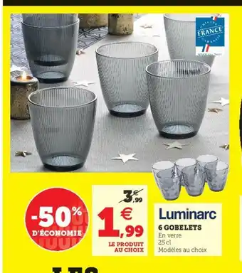 Super U 6 Gobelets offre