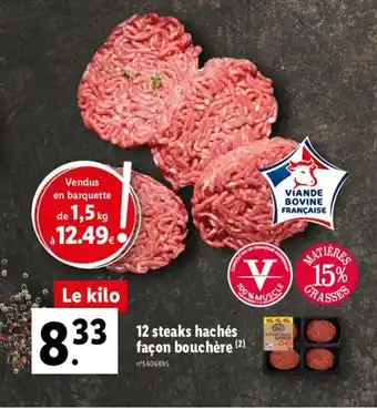 12 Steaks Hachés Facon Bouchére