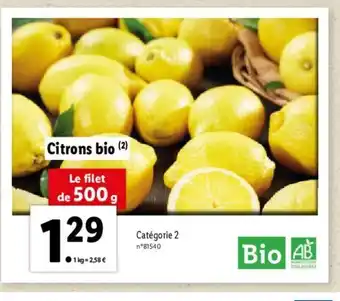 Lidl Citrons Bio offre