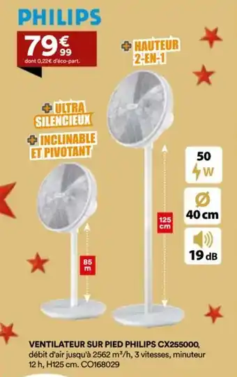 BUT Ventilateur sur pied philips cx255000 offre