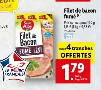 Lidl Filets De Bacon Fumé offre