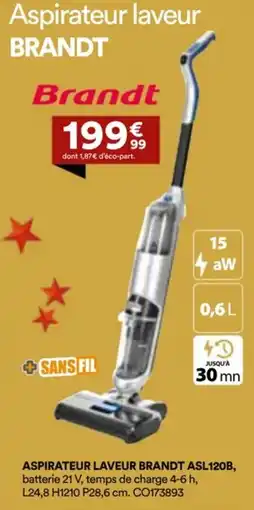 BUT Aspirateur laveur brandt asl120b offre