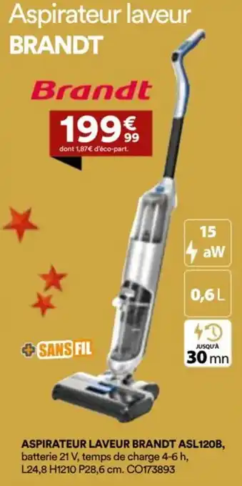 BUT Aspirateur laveur brandt asl120b offre