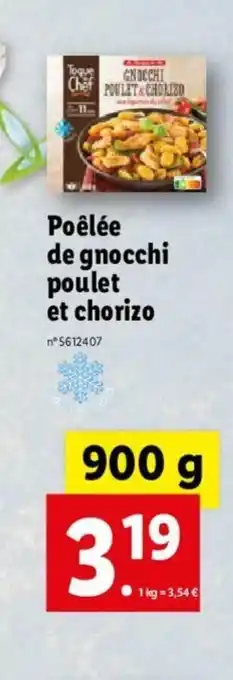 Lidl Poélée De Gnocchi Poulet Et Chorizo offre