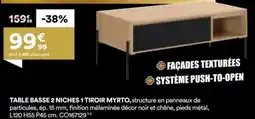 BUT Table basse 2 niches 1 tiroir myrto offre