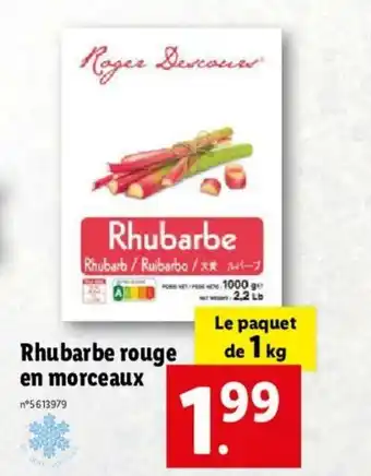 Lidl Rhubarbe Rouge En Morceaux offre