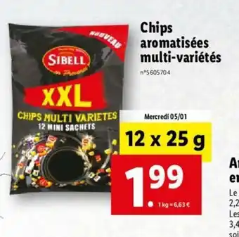 Lidl Chips Aromatisées Multi-Variétés offre
