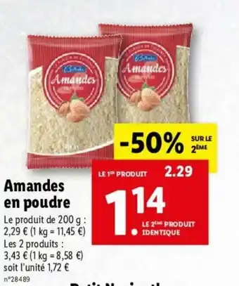 Lidl Amandes En Poudre offre