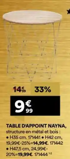 BUT Table d'appoint nayna offre