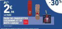E.Leclerc Paire de chaussettes cocooning et sa boîte cadeau offre