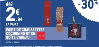 E.Leclerc Paire de chaussettes cocooning et sa boîte cadeau offre