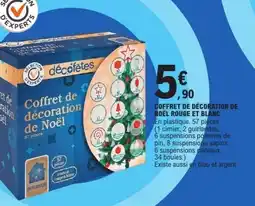 E.Leclerc Coffret de décoration de noël rouge et blanc offre