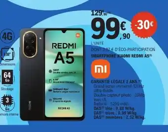 E.Leclerc Smartphone xiaomi redmi a5 offre