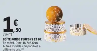 E.Leclerc Boîte ronde flocons et or offre