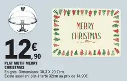 E.Leclerc Plat motif merry christmas offre
